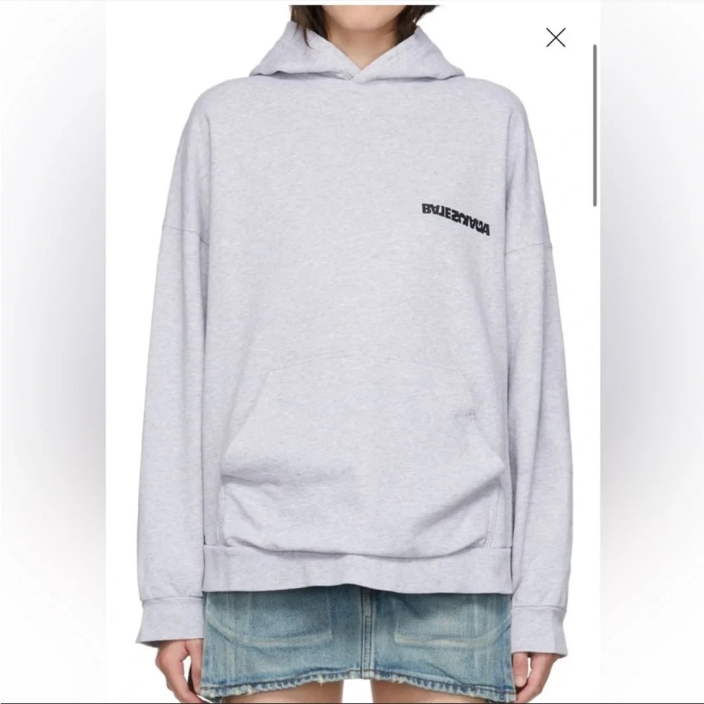 Balenciaga Wide Fit Hoodie w Embroidered back NWT - Picture 2 of 11